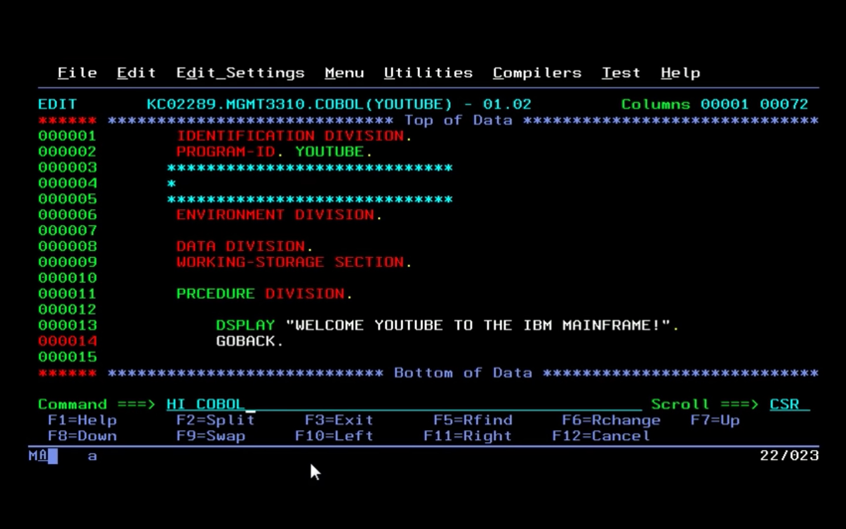 Screen COBOL